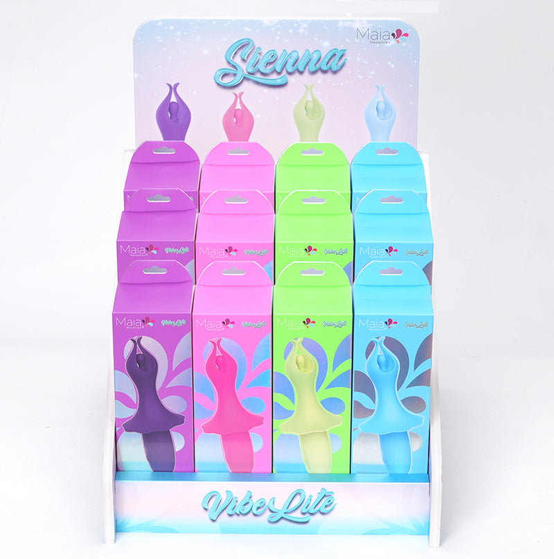 SIENNA Purple Vibelite 10-Function Rechargeable Fluttering Silicone Vibrator