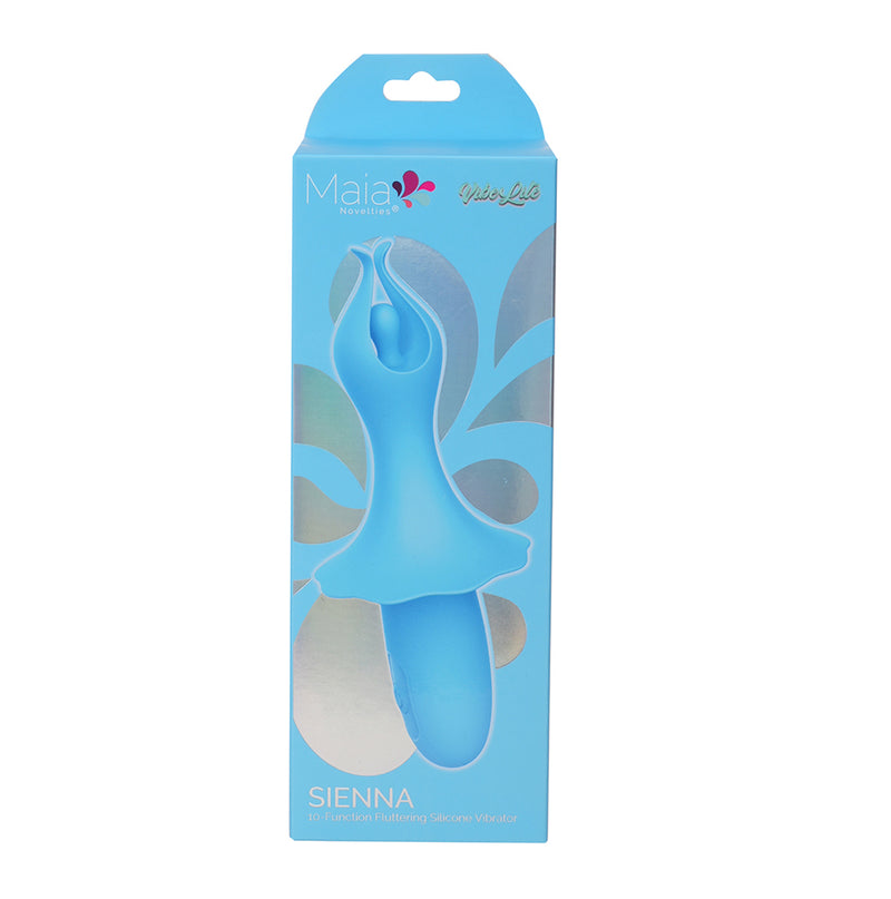 SIENNA Blue Vibelite 10-Function Rechargeable Fluttering Silicone Vibrator