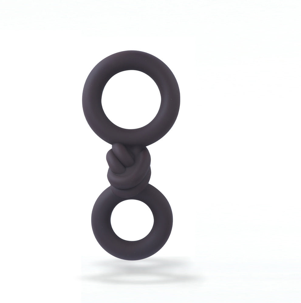 COOPER Liquid Silicone Dual Super Stretch C-Ring - CHOCOLATE