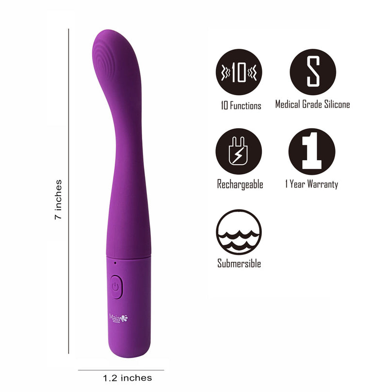 VIBELITE Chelsi 10-Function Silicone G-Spot Rechargeable Vibe Purple