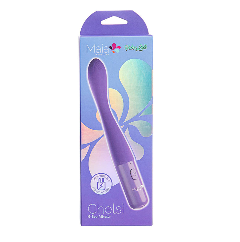 VIBELITE Chelsi 10-Function Silicone G-Spot Rechargeable Vibe Purple