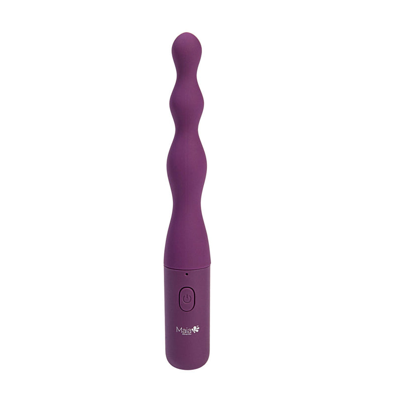 VIBELITE Dani 10-Function Silicone Beaded Rechargeable Anal Vibe Purple