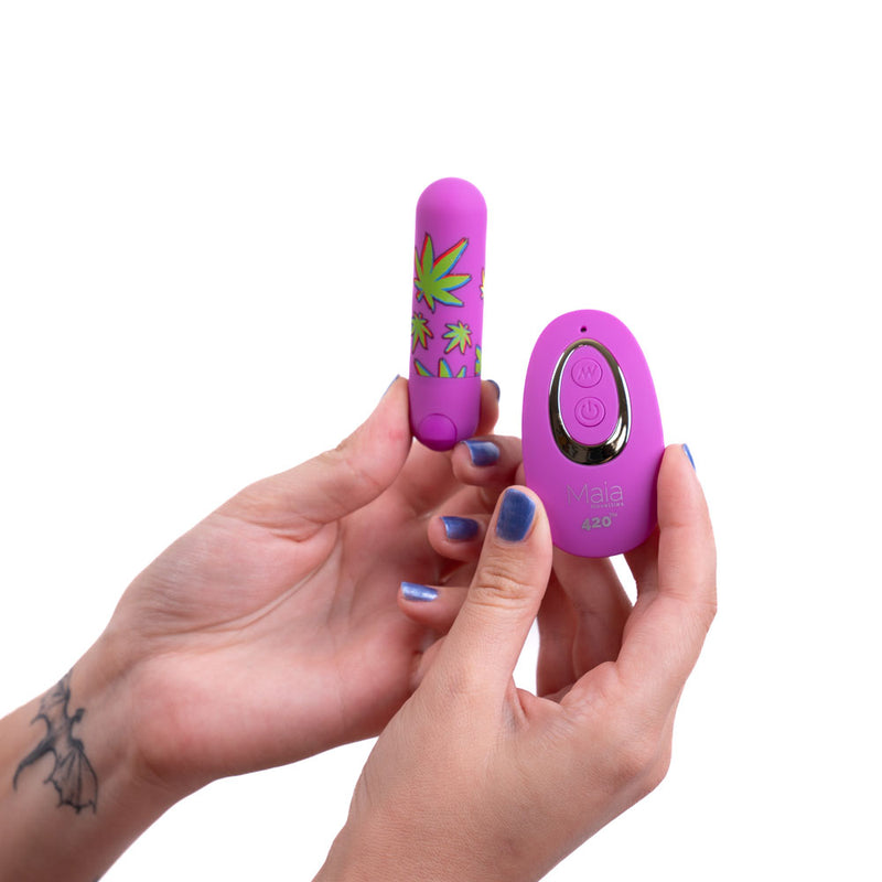 JESSI 420 PURPLE Remote Rechargeable Super Charged Mini Bullet