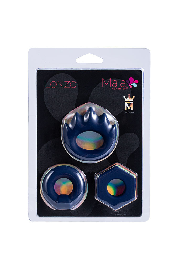 LONZO Liquid Silicone Super Stretch 3-Piece C-Ring Set