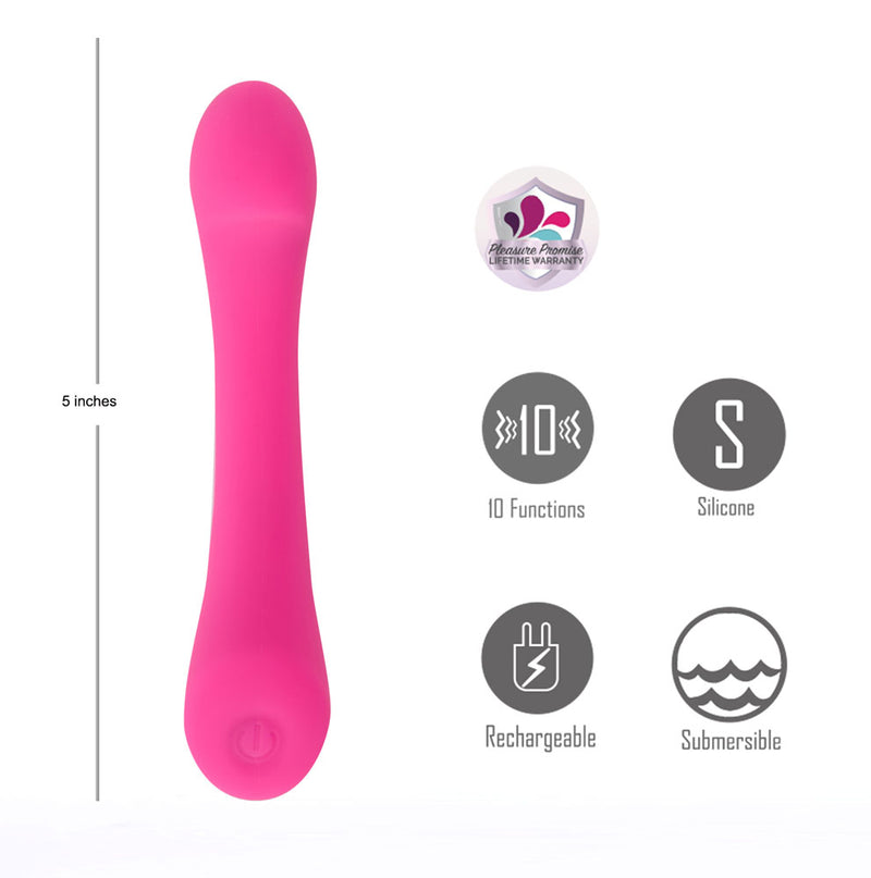KENNA PINK Silicone Flex Shaft 10-Function G-Spot Vibrator