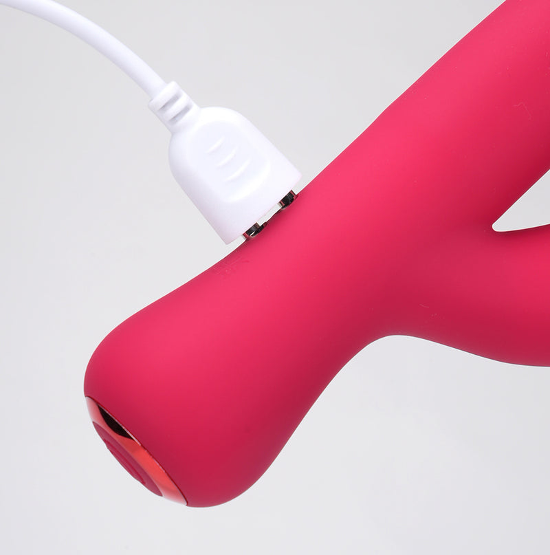 ZARA RED 10-Function Rechargeable Rabbit Vibe (Jaguar Power)