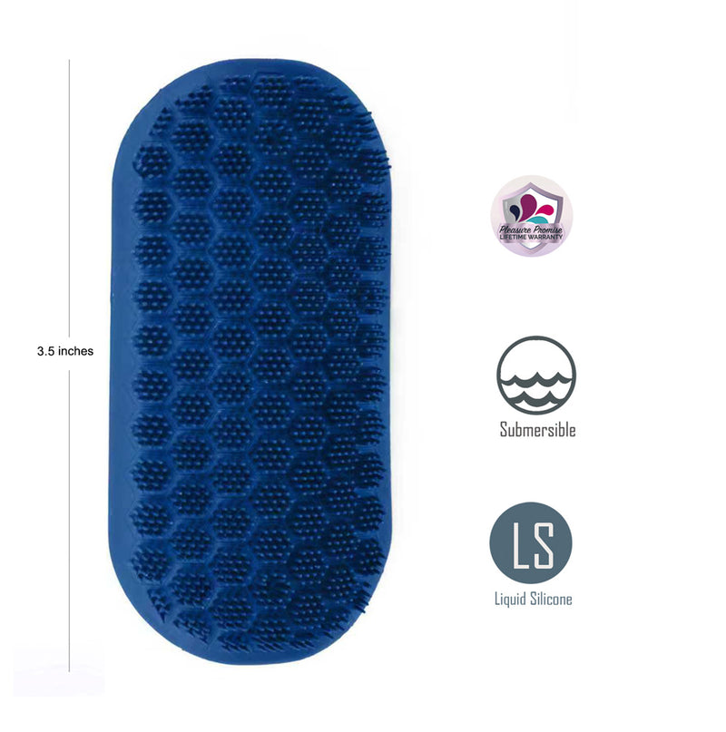 MADDOX BLUE - VIBELITE 3.5-Inch Textured Palm Grip Liquid Silicone Stroker