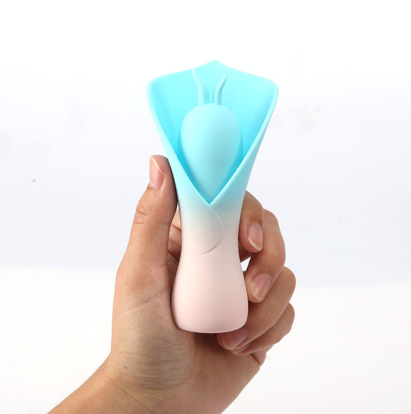 MINA PINK Jaguar Powered 10-Function Mini Silicone Fluttering Flower Vibrator