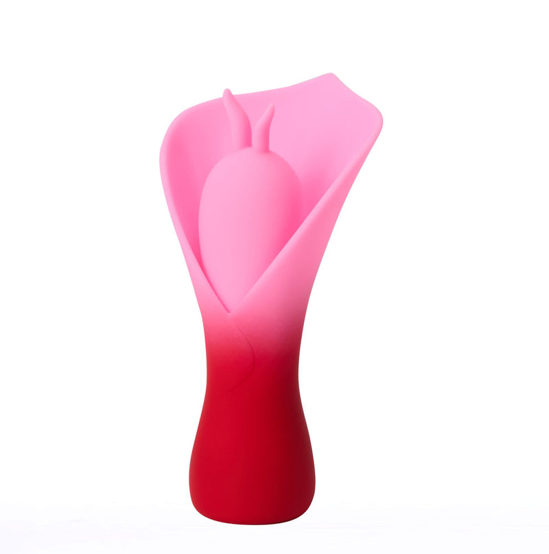 MINA RED Jaguar Powered 10-Function Mini Silicone Fluttering Flower Vibrator