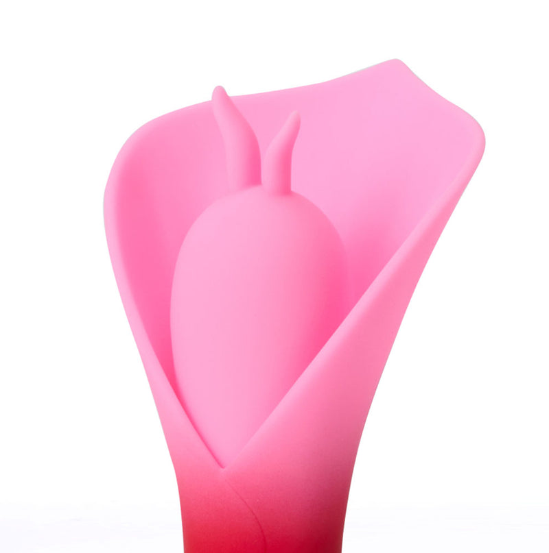 MINA RED Jaguar Powered 10-Function Mini Silicone Fluttering Flower Vibrator