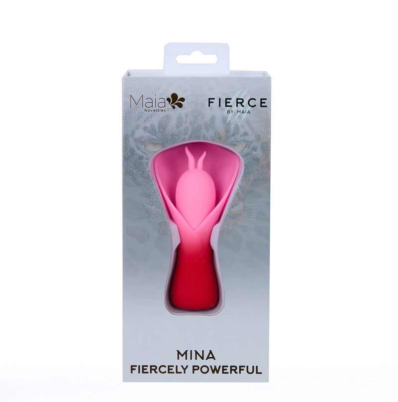 MINA RED Jaguar Powered 10-Function Mini Silicone Fluttering Flower Vibrator