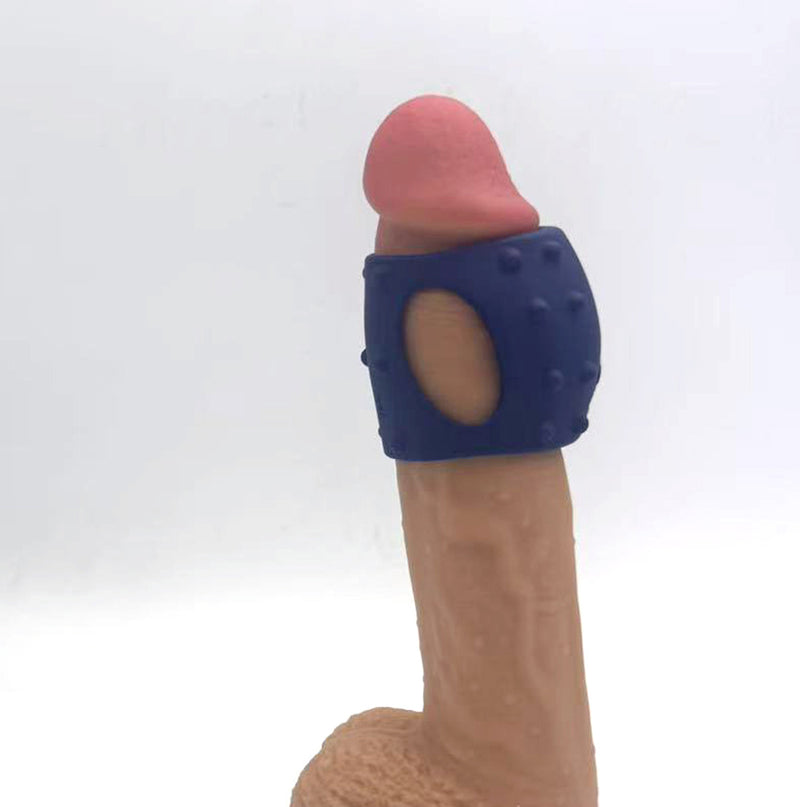 ROMEO BLUE  - VIBELITE 10-Function Silicone Vibrating Girth Enhancer Penis Sleeve
