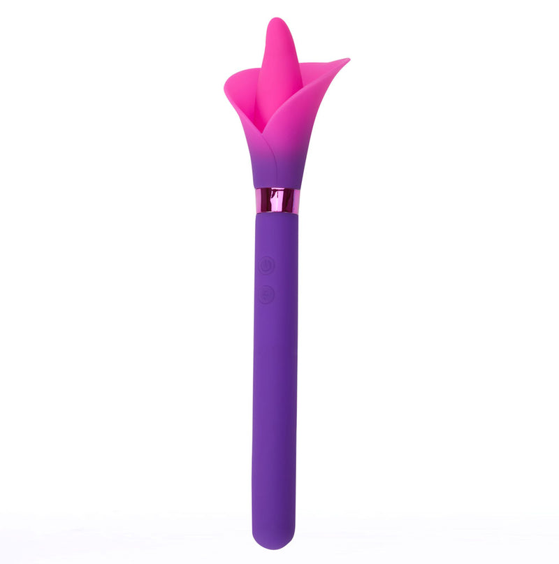 VALA PURPLE Dual Jaguar Motor 10-Function Silicone Flower Vibrator