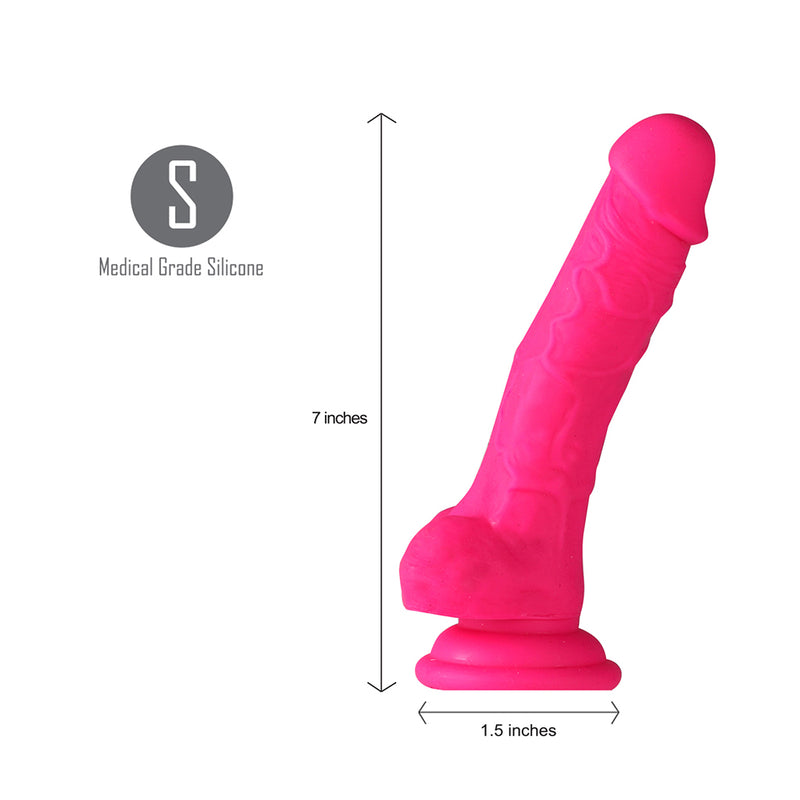 BILLEE 7-Inch Silicone Realistic Suction Cup Dong