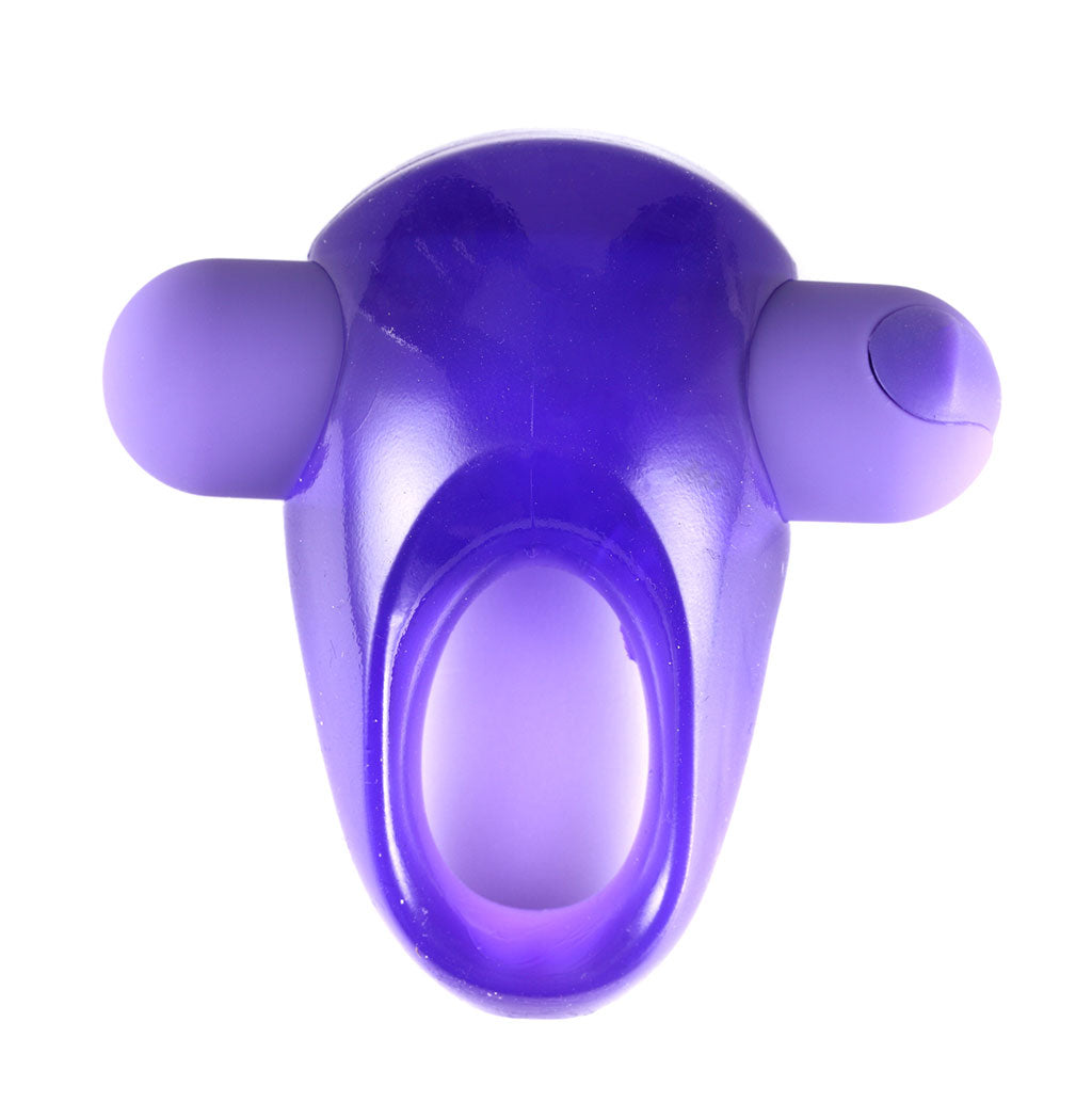 Casey USB Rechargeable Vibrating Erection Enhancer Ring Purple
