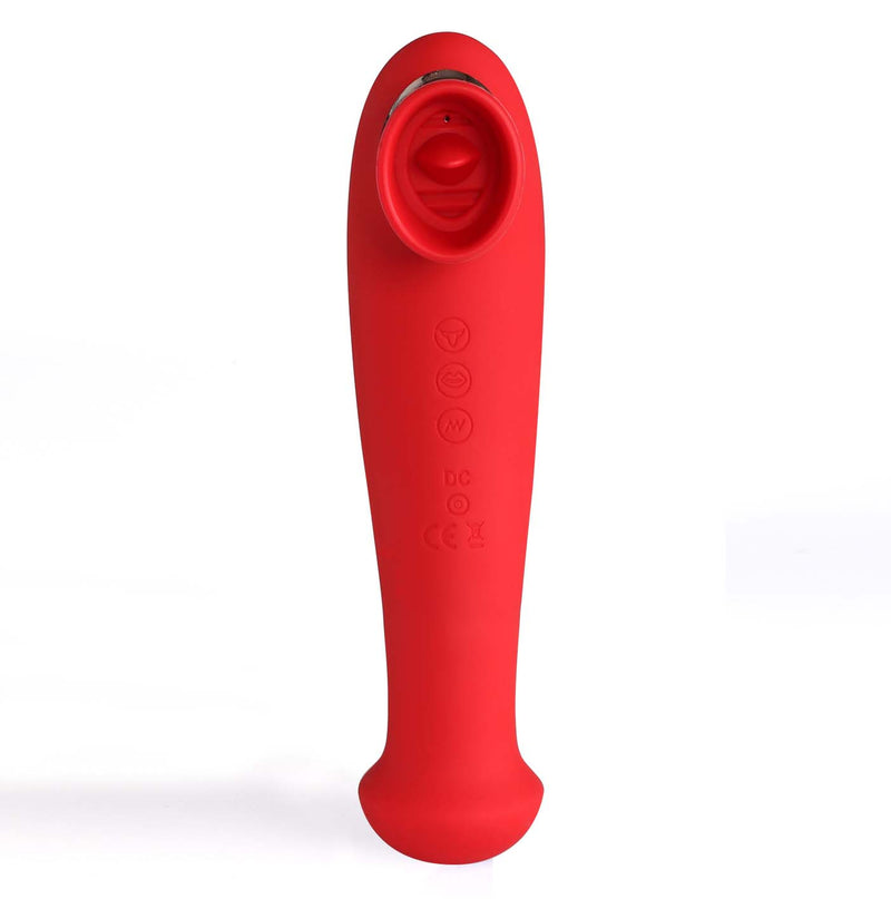 DESTINY 15-Function Rechargeable Suction + Vibration + 3 Motors RED