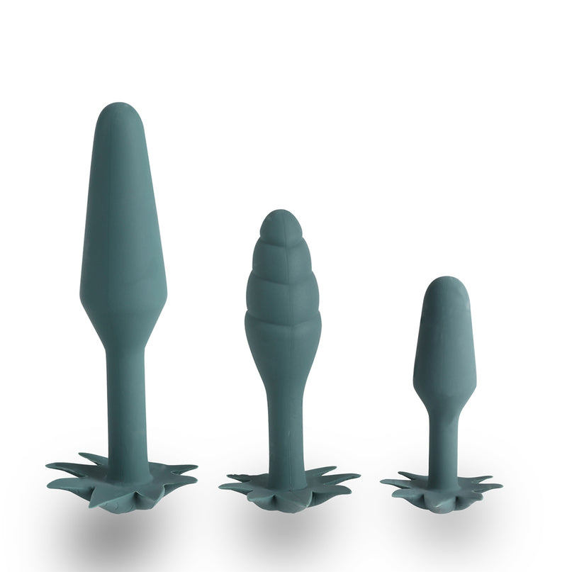 Doobies POT Leaf Anal Trainer Silicone Set - 3 Sizes 420 Series