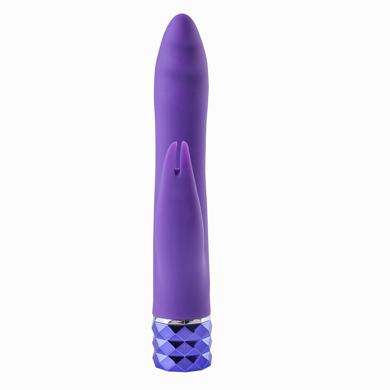 HAILEY Crystal Gems USB Rechargeable Silicone 10-Function G-Spot Vibrator Purple