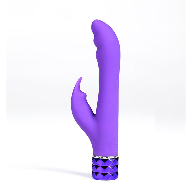 HAILEY Crystal Gems USB Rechargeable Silicone 10-Function G-Spot Vibrator Purple
