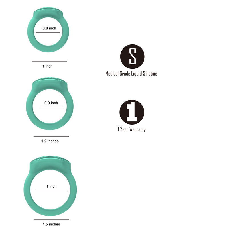 VIBELITE HAZEY Hemp Leaf 3 Piece Liquid Silicone Cock Ring Set