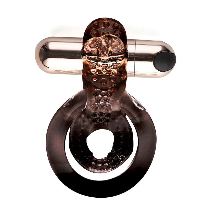 JAYDEN USB Rechargeable Vibrating Erection Enhancer Ring ROSE GOLD