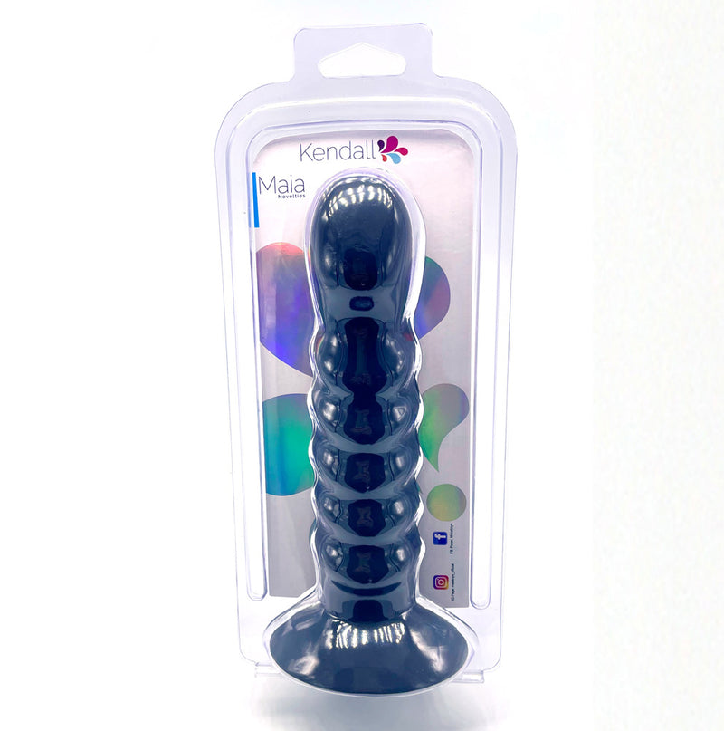 KENDALL Silicone Dong Swirled Satin Finish - BLACK