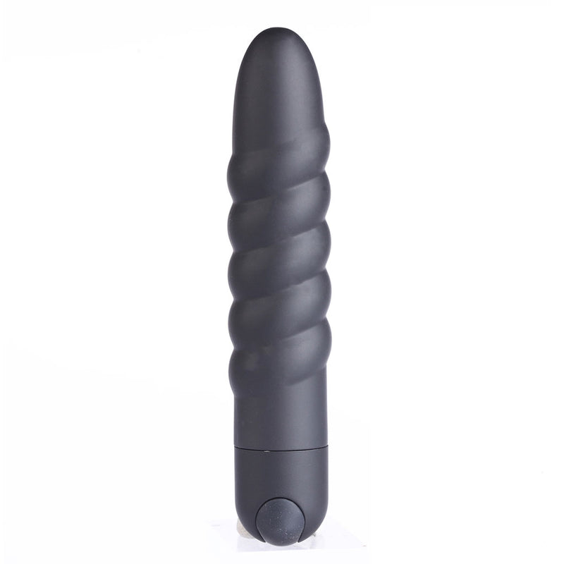 LOLA USB Rechargeable Silicone 10-Function Vibrating Twisty Bullet BLACK