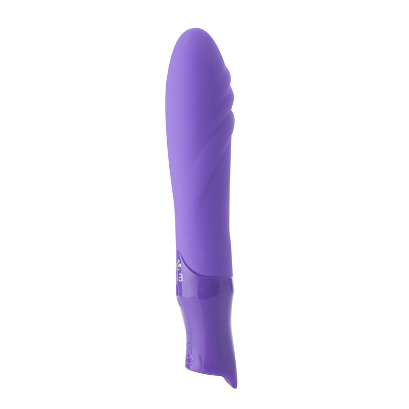 MARGO USB Rechargeable Silicone 10-Function Textured Bullet Vibrator - NEON PURPLE