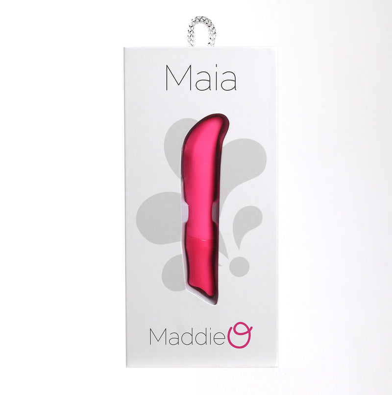 MADDIE USB Rechargeable Silicone 10-Function G-Spot Bullet Vibrator - NEON PINK