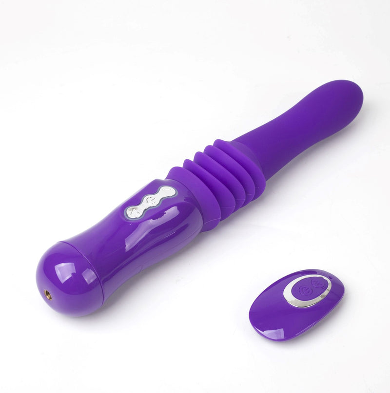 MONROE USB Rechargable Silicone Thrusting Portable Love Machine - Purple