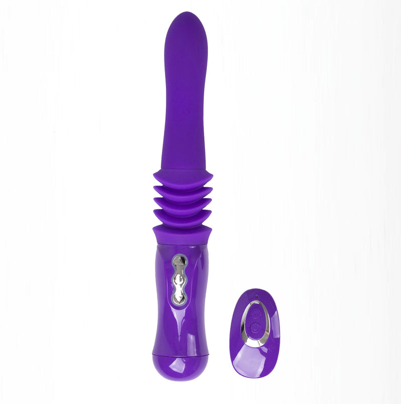 MONROE USB Rechargable Silicone Thrusting Portable Love Machine - Purple