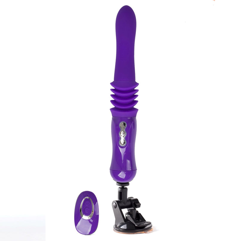MONROE USB Rechargable Silicone Thrusting Portable Love Machine - Purple