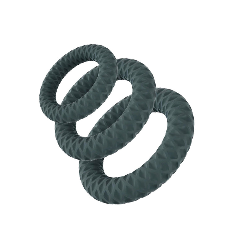 VIBELITE ONYX 3 Piece Liquid Silicone Cock Ring Set