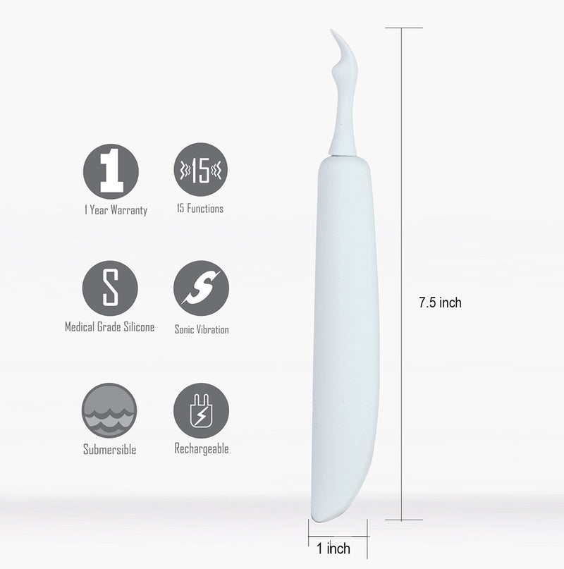 OCEANA 15-Function Sonic USB Rechargeable Vibrator