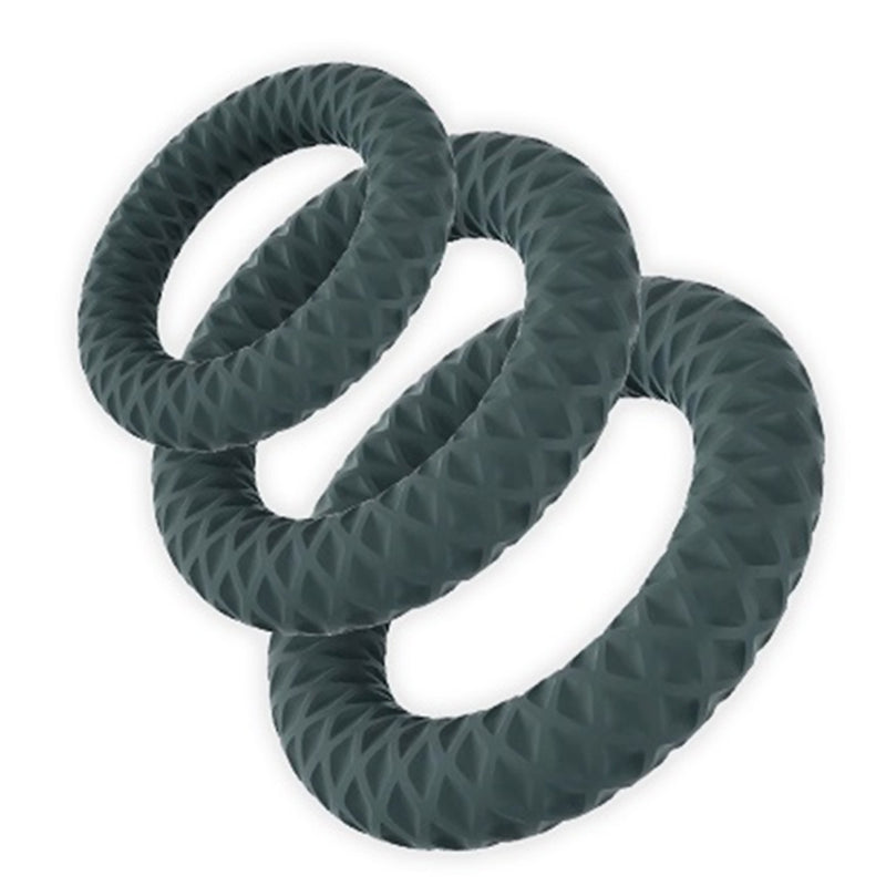 VIBELITE ONYX 3 Piece Liquid Silicone Cock Ring Set