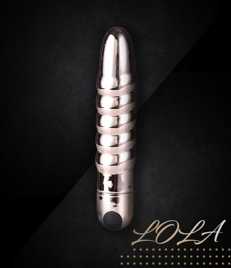 LOLA USB Rechargeable Silicone 10-Function Vibrating Twisty Bullet ROSE GOLD