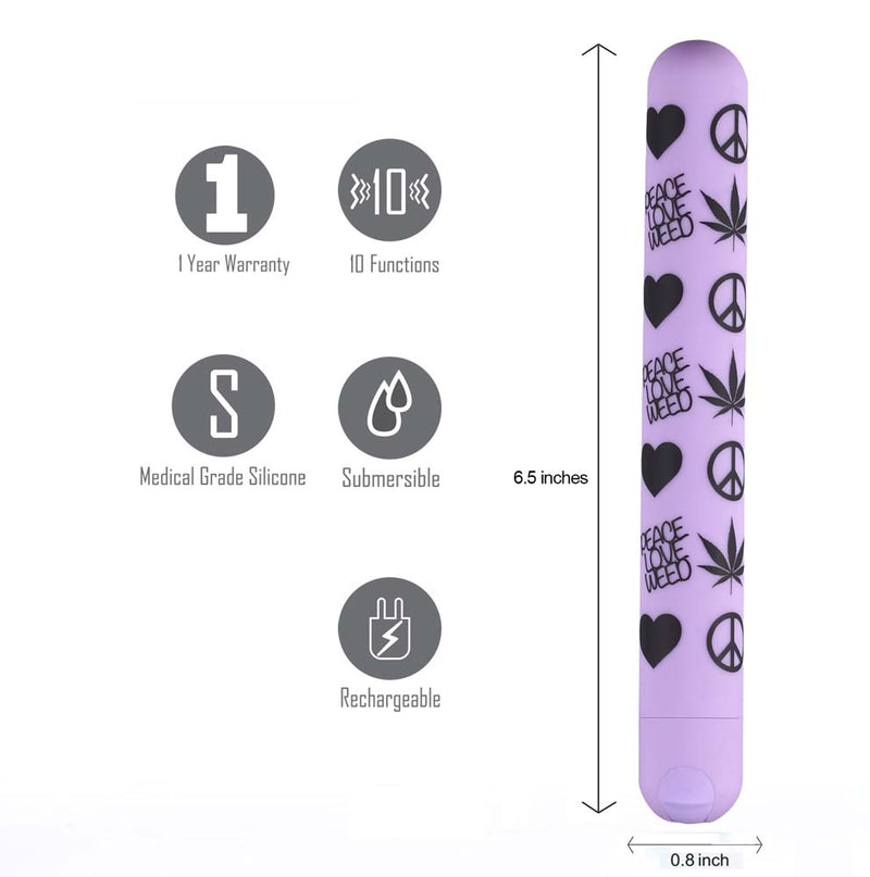 UNITY USB Rechargeable X-Long PLW Print Super Charged Bullet Violet 420 Series