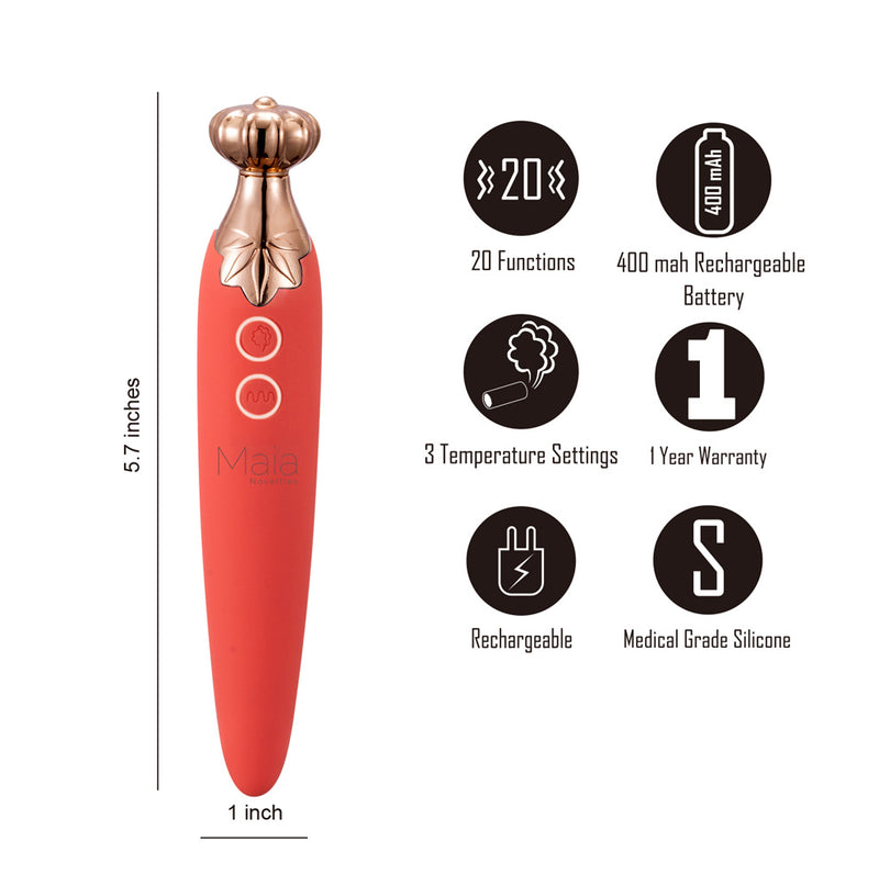 VAPORATOR Silicone Vibrator Pink 420 Series