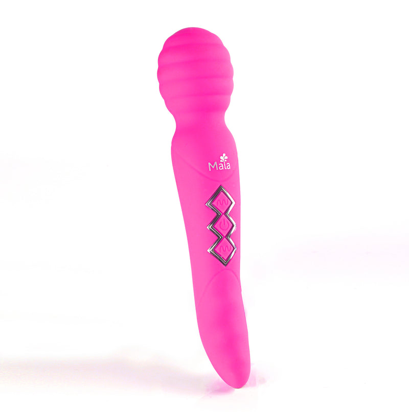 ZOE Twisty USB Rechargeable Dual Vibrating Pleasure Wand HOT PINK