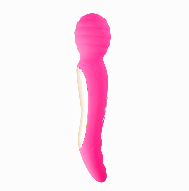 ZOE Twisty USB Rechargeable Dual Vibrating Pleasure Wand HOT PINK