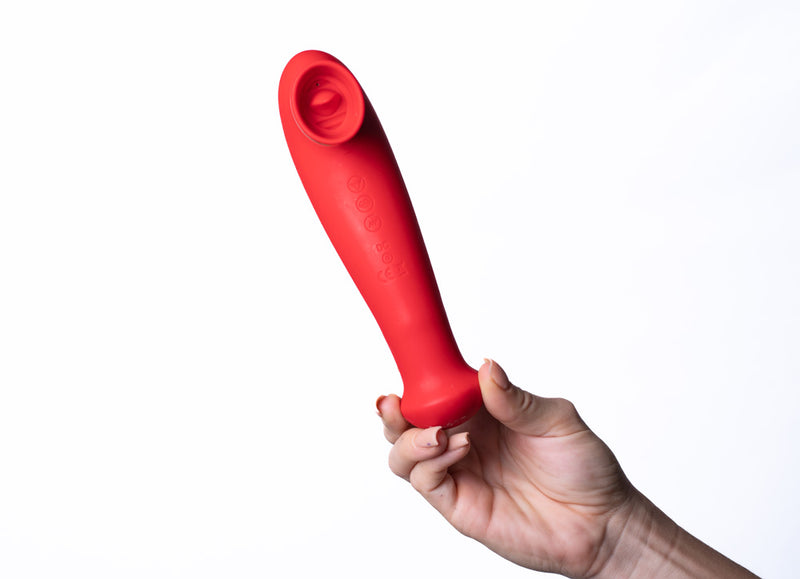 DESTINY 15-Function Rechargeable Suction + Vibration + 3 Motors RED