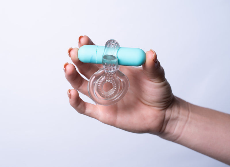 JAYDEN USB Rechargeable Vibrating Erection Enhancer Ring CLEAR