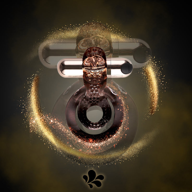 JAYDEN USB Rechargeable Vibrating Erection Enhancer Ring ROSE GOLD