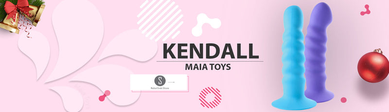 KENDALL Silicone Dong Swirled Satin Finish - NEON PURPLE