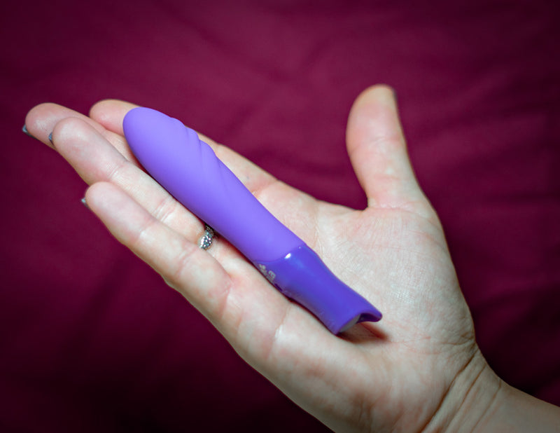MARGO USB Rechargeable Silicone 10-Function Textured Bullet Vibrator - NEON PURPLE