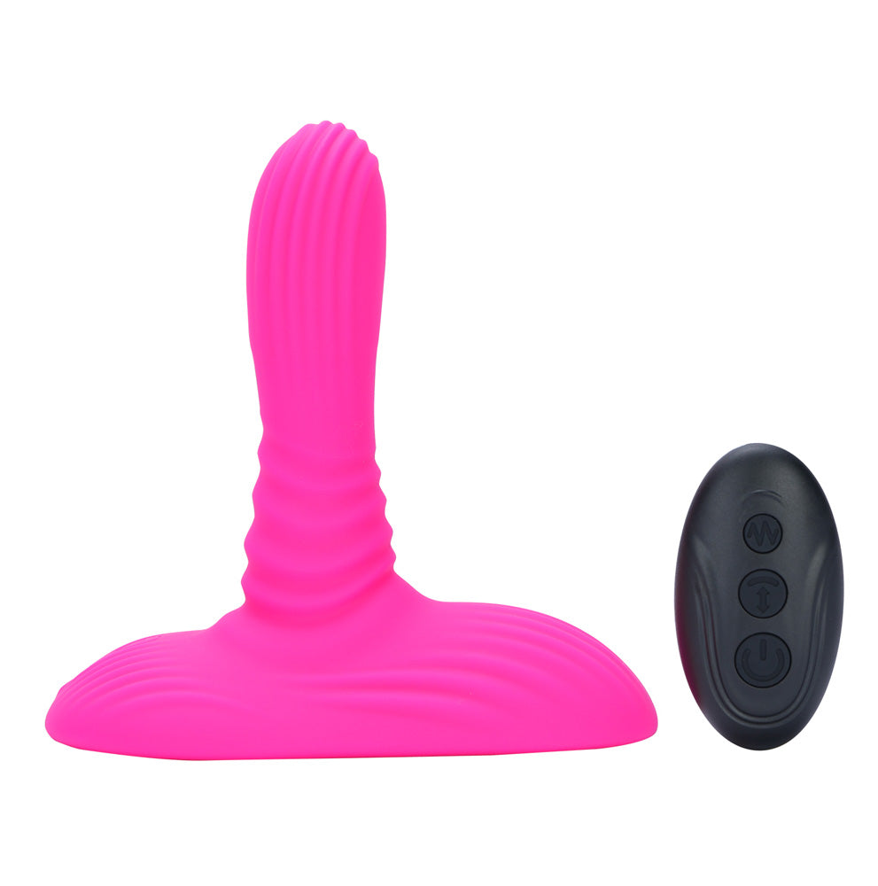 ADIRA PINK Remote Control Vibrating & Thrusting Dong