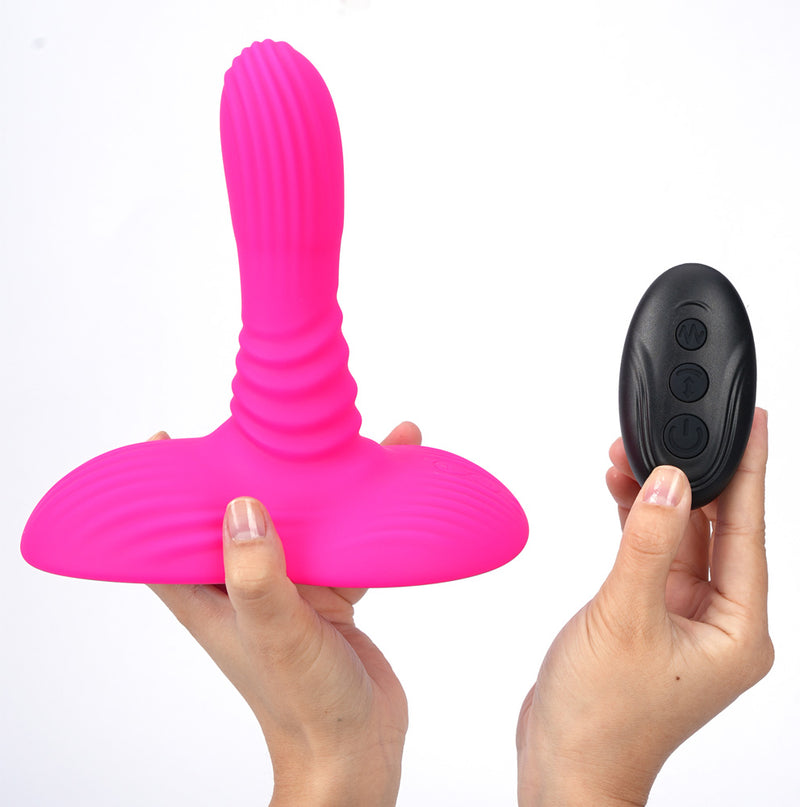 ADIRA PINK Remote Control Vibrating & Thrusting Dong