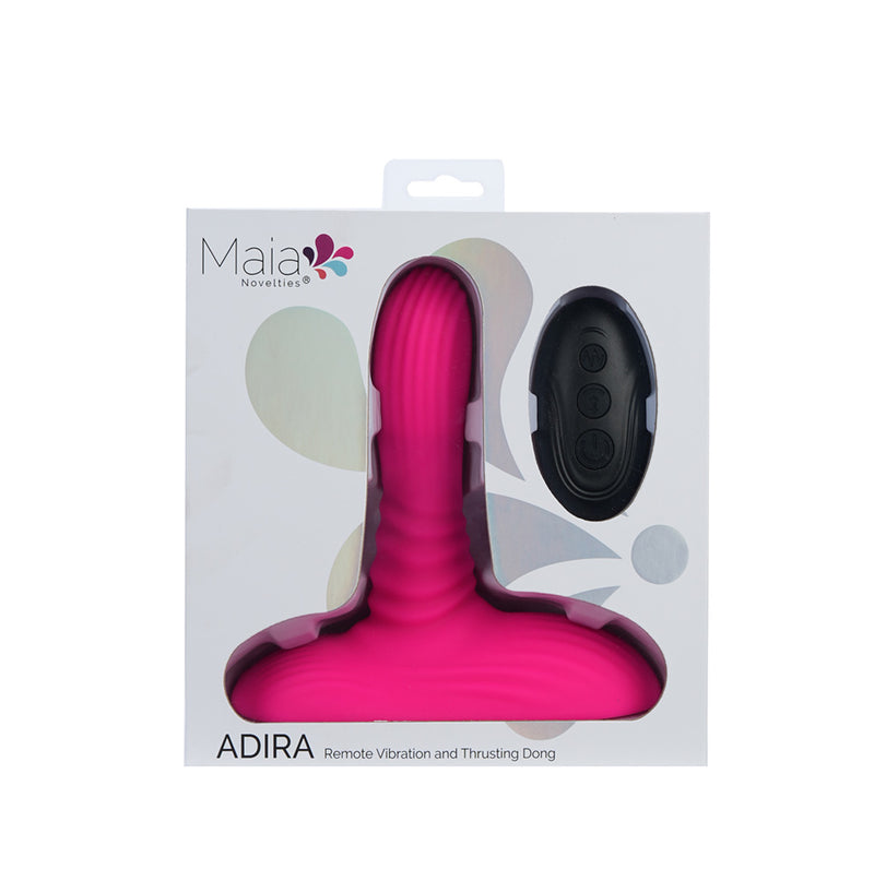 ADIRA PINK Remote Control Vibrating & Thrusting Dong