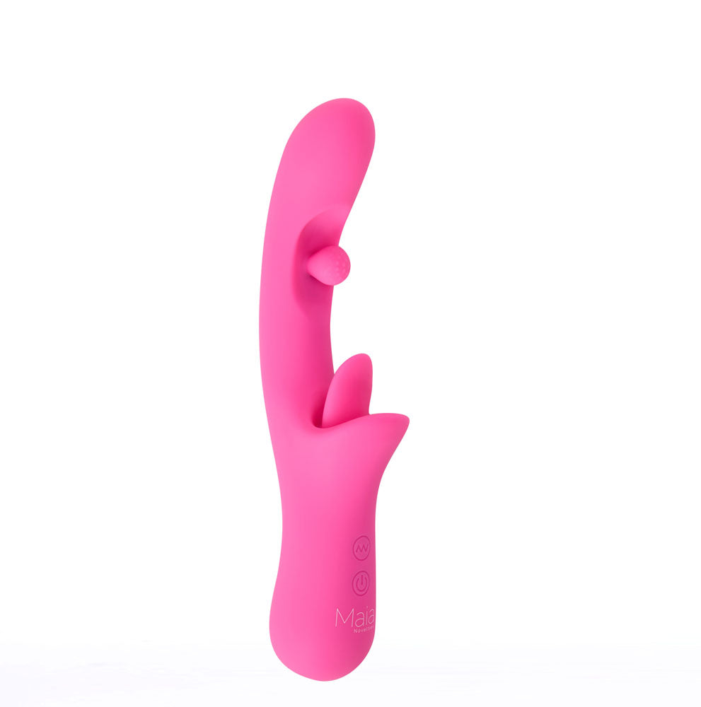 ALORA PINK Dual Motor 3-Speed 7-Function Licking Rotating Vibrator maiatoys.com ALORA PINK Dual Motor 3-Speed 7-Function Licking Rotating Vibrator maiatoys.com