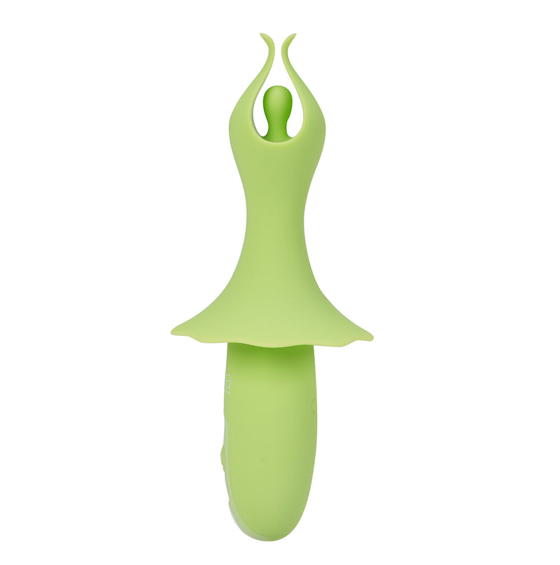 SIENNA Green Vibelite 10-Function Rechargeable Fluttering Silicone Vibrator